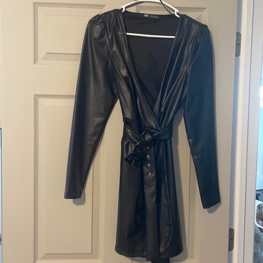Zara pleather dress.